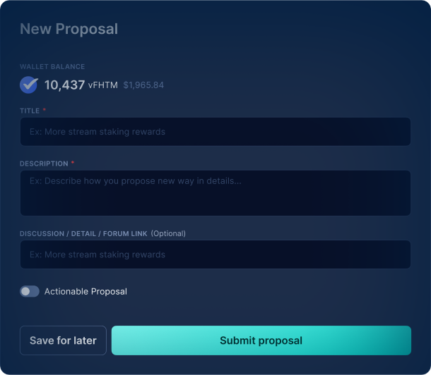 New Proposal
